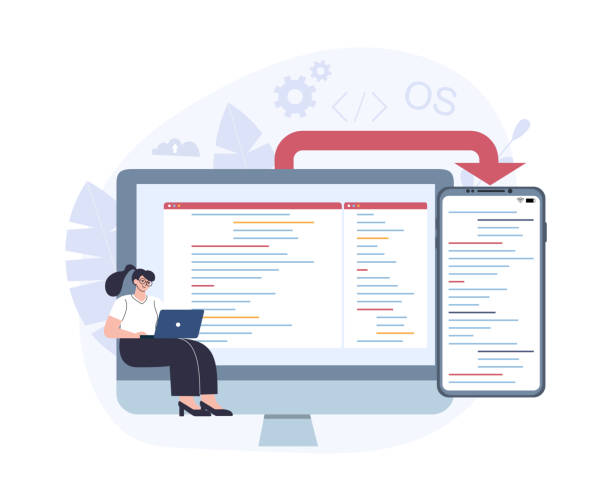 cross-platform software development concept. - 系統(tǒng)軟件 幅插畫檔、美工圖案、卡通及圖標