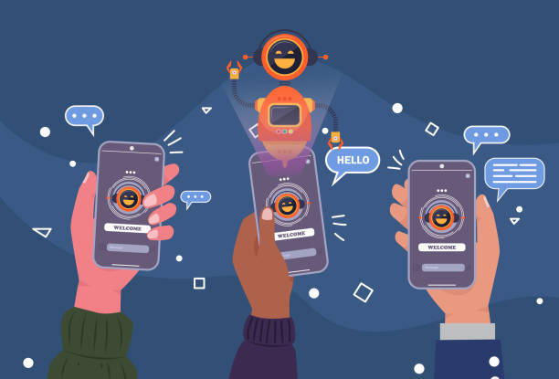 ai chatbot network solutions, seamless data integration. future-ready connectivity. - 營銷 幅插畫檔、美工圖案、卡通及圖標(biāo)